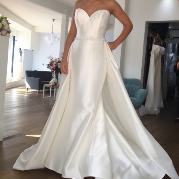 Ella Rosa fit & flare Strapless Dress Sz US 8 - Picture 5 of 7